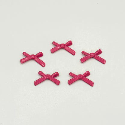 Bow Metal Beads 20mm Baking Painted Polished Alloy 50pcs 9