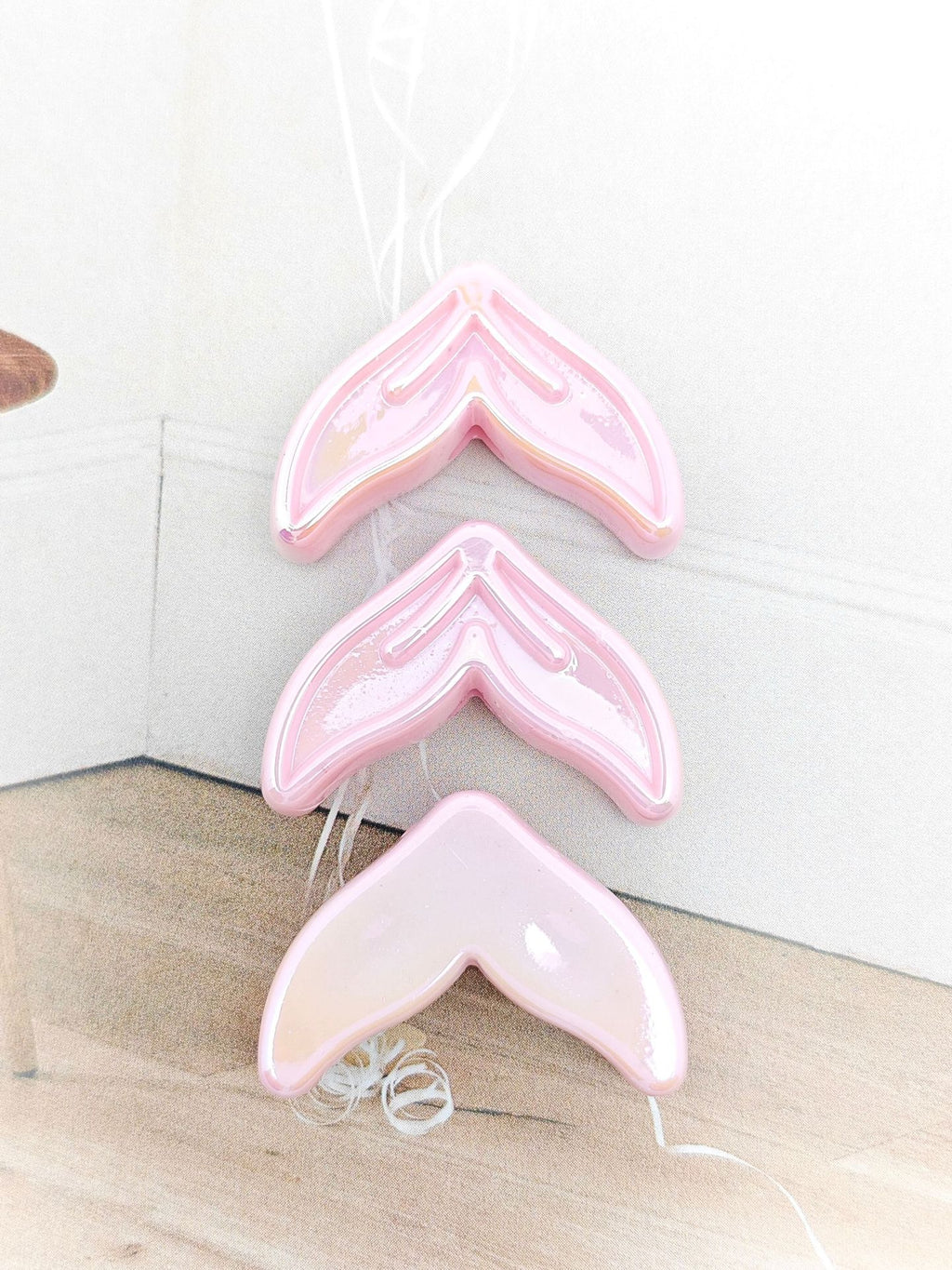 Glow Mermaid Tail Acrylic Beads 29x20x9mm Glow In The Dark 50pcs 8