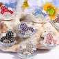 Double Sided Rocking Horse Rhinestone Beads 25mm Encrusted 5pcs 3