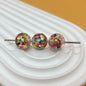 Glitter Resin Beads 16mm Round Glossy Multicolor Sparkle 30pcs 14