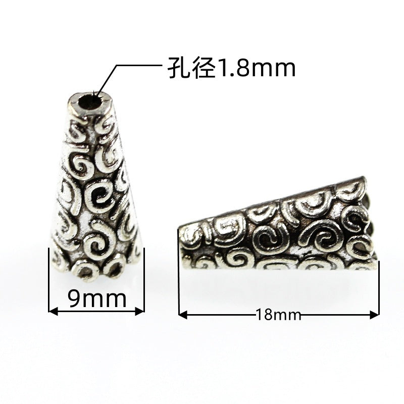 Cone Metal Beads 18mm Vintage Tibetan Alloy 100pcs 6