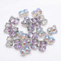 Electroplated Bear Glass Beads 12mm 14mm Mixed Metallic Colors 20pcs 21