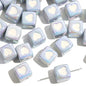 Plating Heart Acrylic Square Beads 12mm Glossy Two-Color 50pcs 9