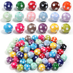 Polka Dot Bubblegum Beads 20mm Colorful Concave Resin Round 10pcs 2