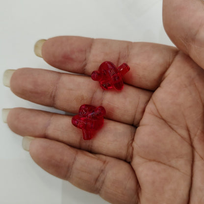 Clear Knot Acrylic Beads 18mm Translucent Glossy 100pcs 9