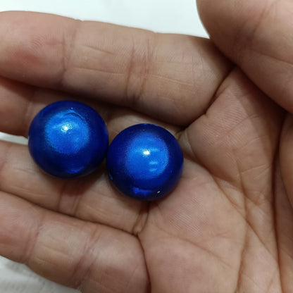 Plated Bubblegum Beads 20mm Iridescent Laser-coated Bulb 50pcs 11