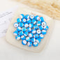 Painted Billiards Acrylic Beads 16mm Creative Colorful 100pcs 15