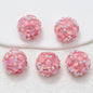 Embellished Bubblegum Beads 20mm Pearl Heart Cluster Assorted Colors 2pcs 11