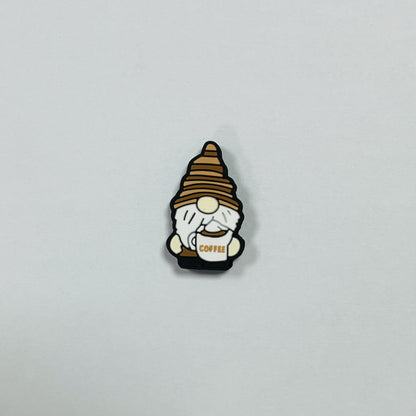 Silicone Focal Beads Cartoon Dwarf Holding Various Items 20pcs 20