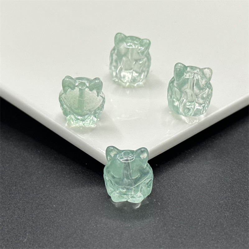Czech Glass Beads Fox 15mm Translucent Glossy Multicolor 100pcs 12