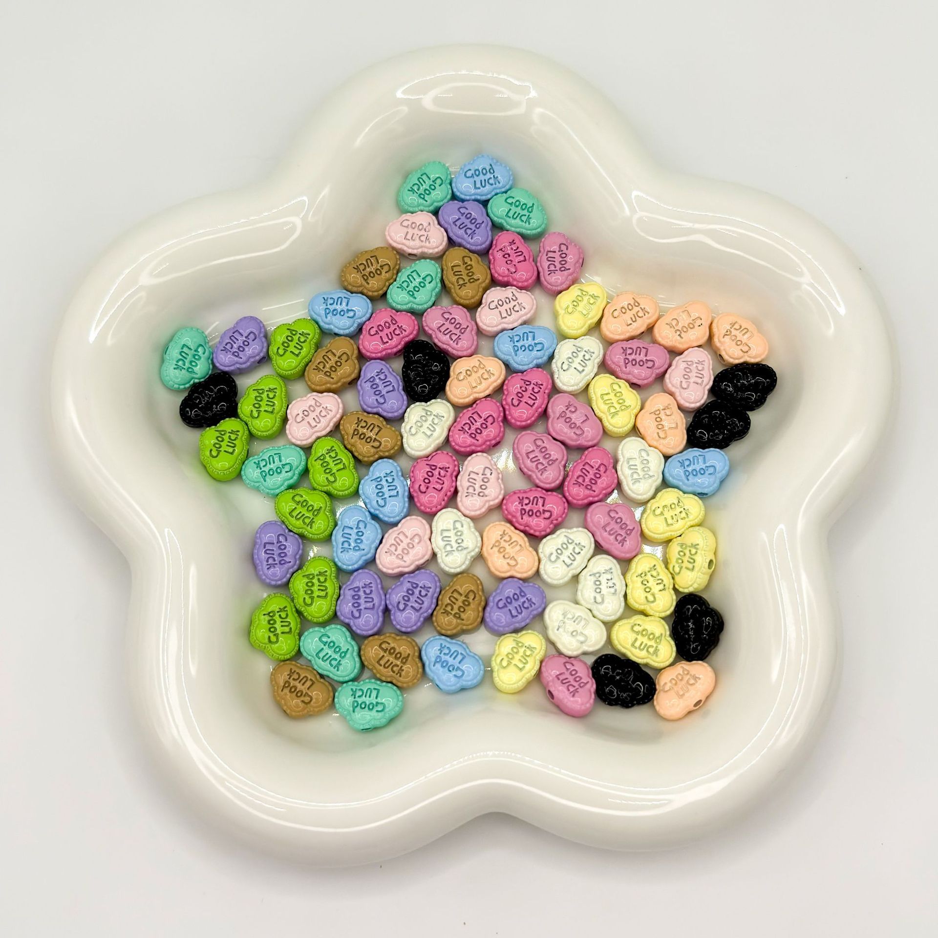 Cartoon Cloud Metal Beads 12mm Painted Alloy 20pcs 6