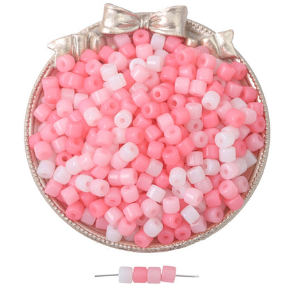 Acrylic Tube Beads 6x5mm Soft Pastel Colors 200pcs 6