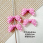 Dotted Bow Metal Beads 20mm Rhinestone Embedded Bow Metal Beads 26mm Painted 10pcs 11