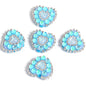 Chain Heart Acrylic Beads 21x25mm Rhinestone Colorful 5pcs 10