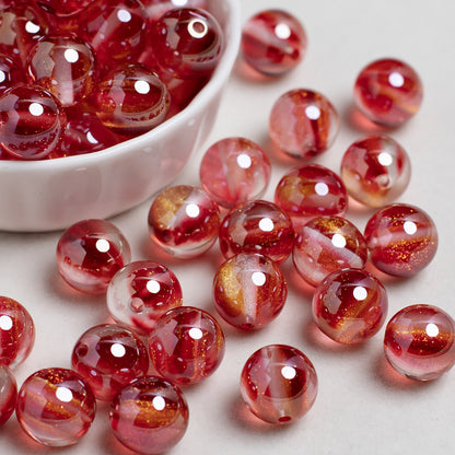 Glimmer Nebulous Resin Beads 12mm Round Multicolor Gradient 20pcs 8