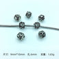 Hollow Spherical Metal Beads Large Hole Intricate Floral Cut-Out 100pcs 13