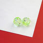 Transparent Rose Acrylic Round Beads 15x16mm Swirling Floral 20pcs 9