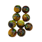 Gradient Resin Beads 16mm Round Dark Ocean Colors Glossy 20pcs 5