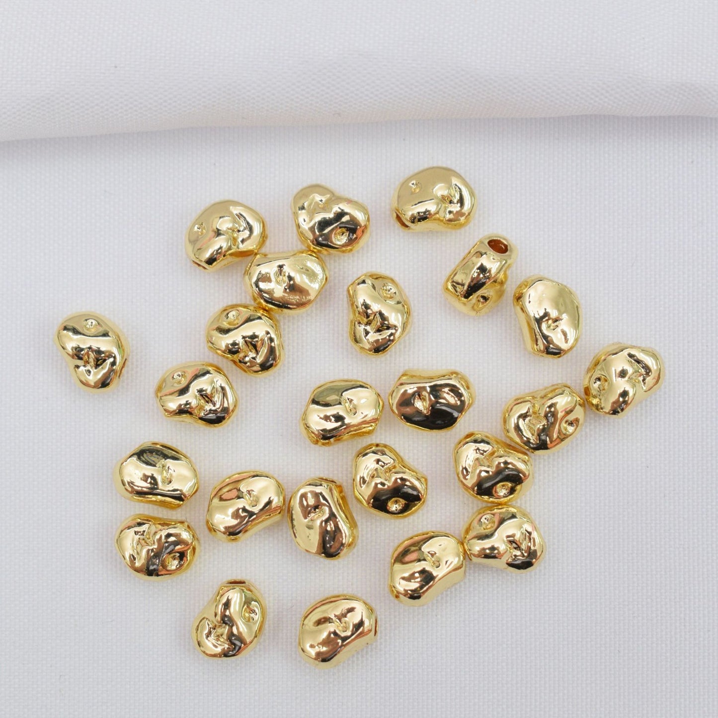 Alloy Irregular Spacer Beads 8mm Tibetan Style 50pcs 7