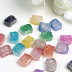 Spiral Pattern Bear Resin Beads 20mm Multicolor Translucent 10pcs 3