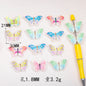 Glossy Polka Dotted Butterfly Resin Beads 30mm Pastel Colors 50pcs 6