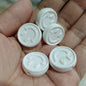 Painted Flat Round Acrylic Beads 20mm Double Smiley Colorful 100pcs 3
