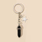 Alloy Pentagram Moon Couple Keychain Celestial Crystal Charm 6