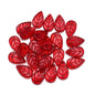 Czech Glass Beads Leaf 17mm Frosted Mixed Colors Gold Accents 30pcs 15