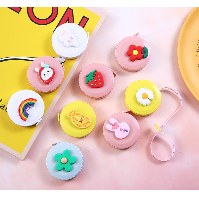 Retractable Plastic Measuring Tape Dual Metric Imperial Cute 2pcs 5cm 4