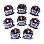 Silicone Focal Beads Halloween Skeleton Bold Bathtub Neon Text 20pcs 2