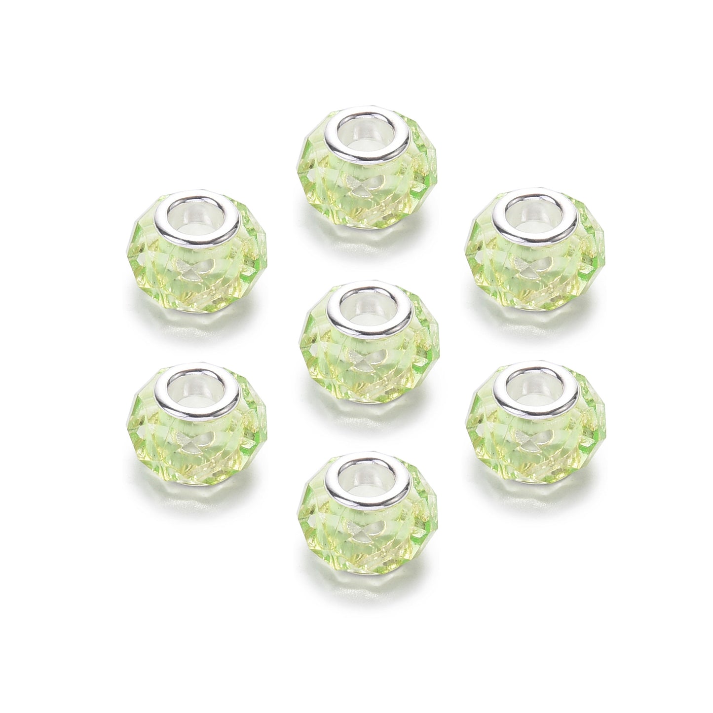 Acrylic Spacer Beads 14mm Imitation Crystal Large Hole 30pcs 20