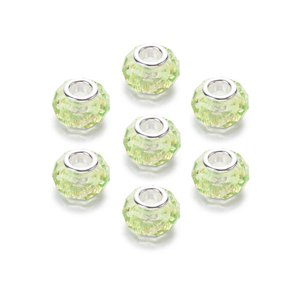 Acrylic Spacer Beads 14mm Imitation Crystal Large Hole 30pcs 20