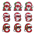 Silicone Focal Beads Christmas Santa Claus ABC Letters 20pcs