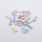 Rectangle Acrylic Tube Beads 8x15mm Colorful Word Letters 1100pcs 6