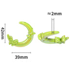 Plating Butterfly Crescent Moon Acrylic Beads 39*42mm UV Mixed 50pcs 3