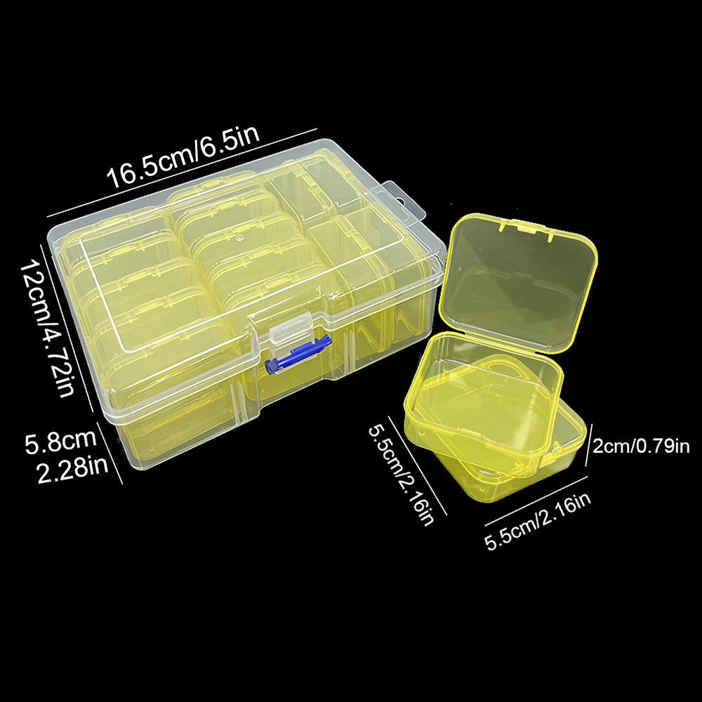 Plastic Bead Organizer Box 16.5x12x5.8cm 14 Compartments Colorful 1set 9