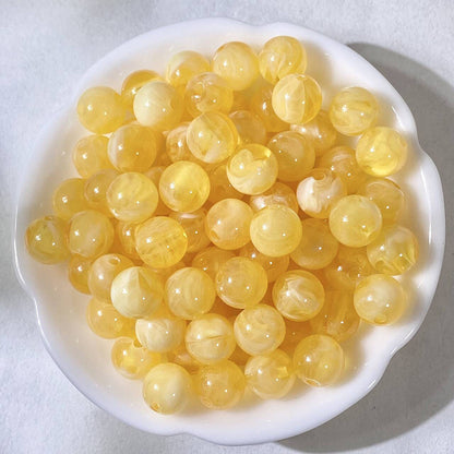 Imitation Crystal Resin Beads 10mm Round Glossy Gradient 100pcs 13