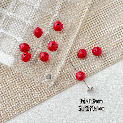 Baking Painted Christmas Tree and Bells Metal Beads 20pcs Festive Colors 23