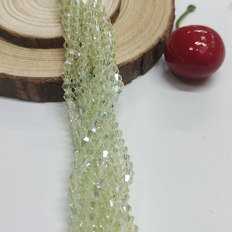 Seed Diamond Glass Beads 4mm Transparent Pastel Colors 10Strands 17