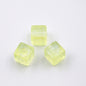 Glitter Square Acrylic Beads 12mm Transparent Pastel 20pcs 11
