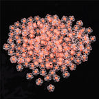 Transparent Frosted Flower Acrylic Beads 12mm Soft Pastel 100pcs 6