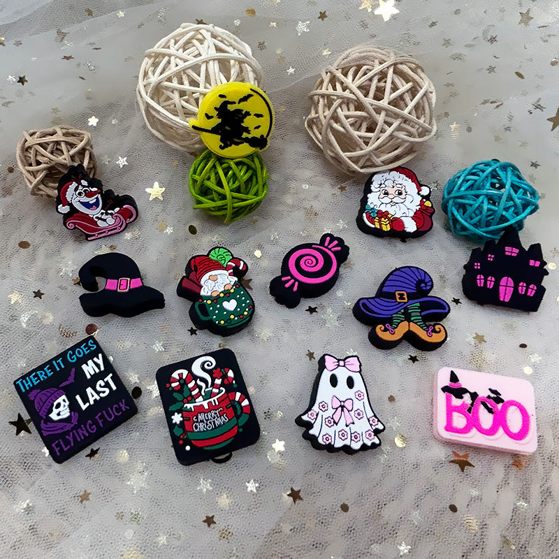 Silicone Focal Beads Halloween Christmas Holiday Characters 20pcs 3