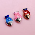 Koi Metal Beads 12mm Enamel Painted Alloy 20pcs