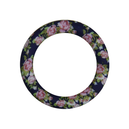 65mm Printed Silicone Rings Floral and Geometric Designs