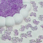 Sweet Bow Glass Beads 14mm Transparent Pastel Mixed Colors 50pcs 15