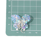 Star Glitter Butterfly Resin Beads 27mm Translucent Sparkle 2pcs 5