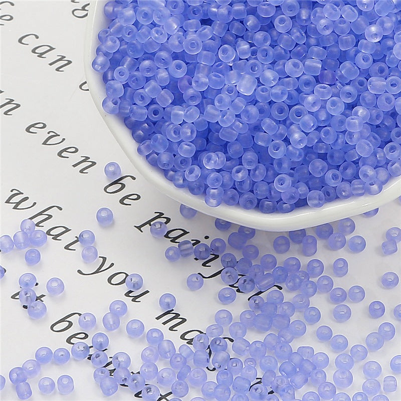 Frosted Transparent Seed Glass Beads 3mm Mixed Colors 1400pcs 13