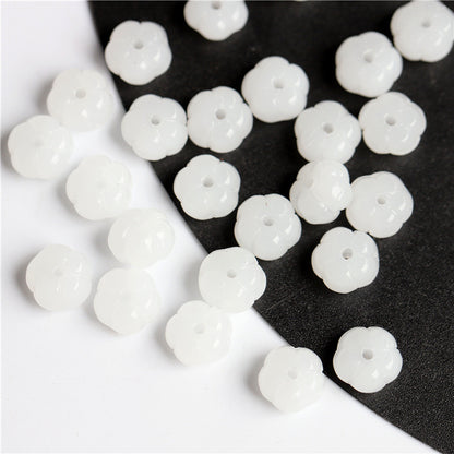 Czech Glass Beads Flat Pumpkin 9.5mm Translucent Orange 40pcs 11