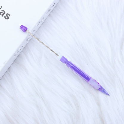 Beadable Mechanical Pencil Translucent Glittered Plastic Barrel 0.5mm 9