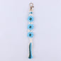 Handmade Woven Flower Keychain Cotton Polyester Gold Clasp 6
